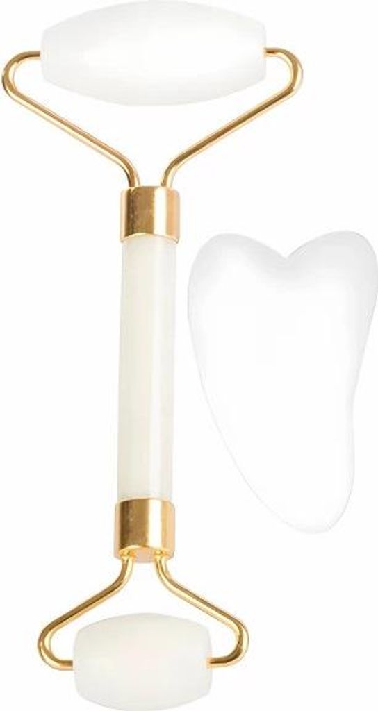 Verk 24367 Gesichts-Massageroller Jade Roller, weiß