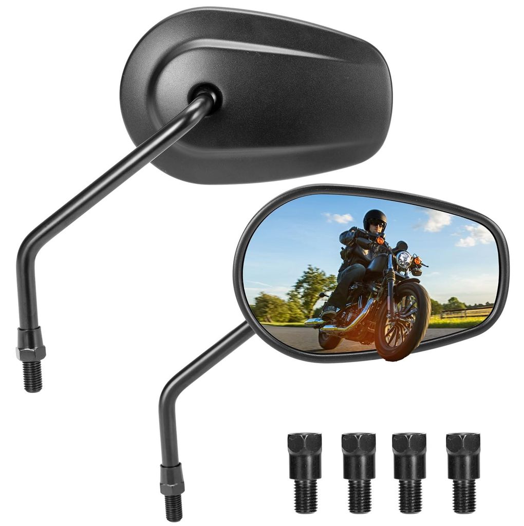 Universelle Motorradspiegel aus Aluminiumlegierung, 360° verstellbar, weites Sichtfeld, M10-Rückspiegel, kompatibel mit ATVs und Rollern.