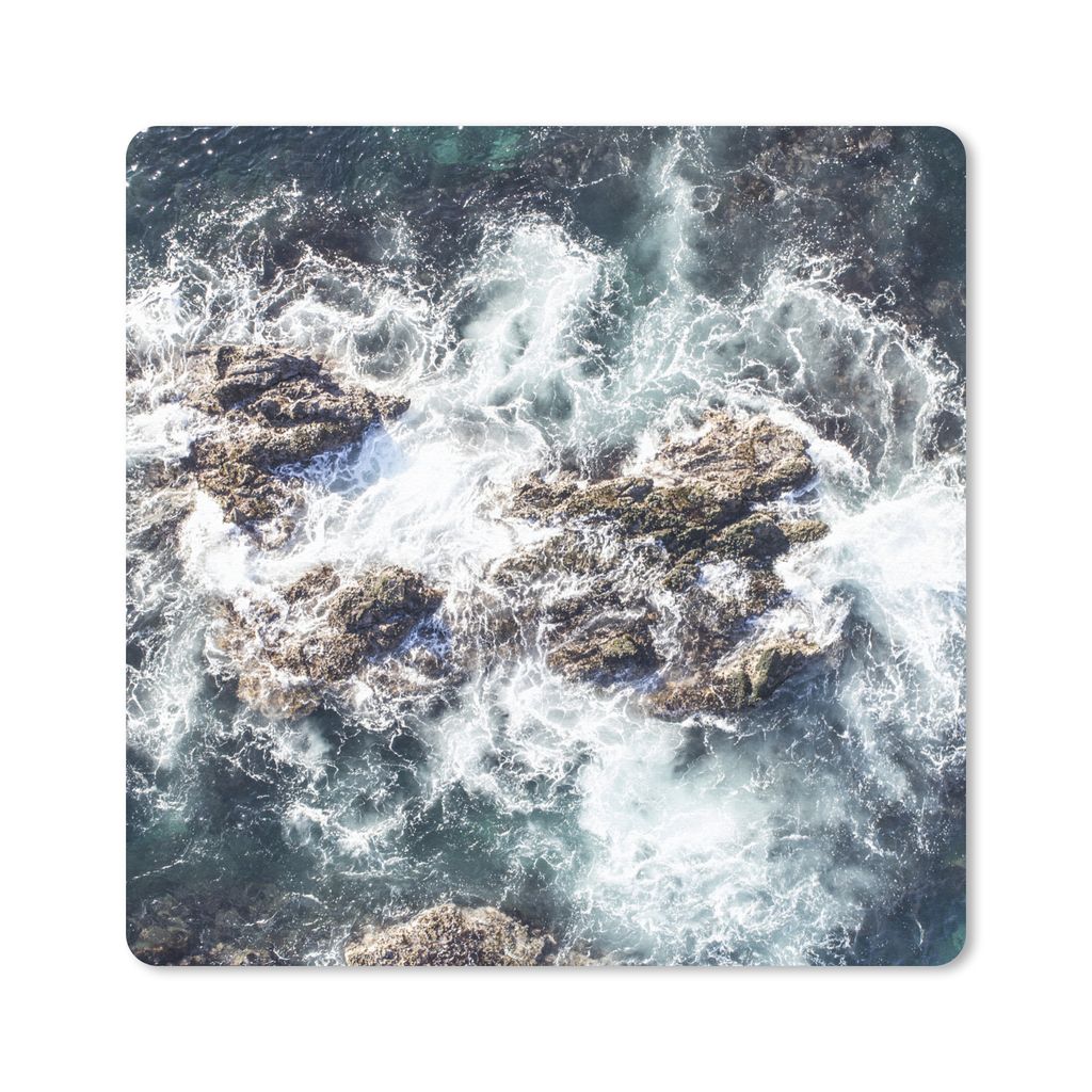 MuchoWow Mauspad Mousepad Meer - Steine - Wasser 30x30 cm - Mousepads - Maus Mat - Pad - Mausunterlage - Gaming