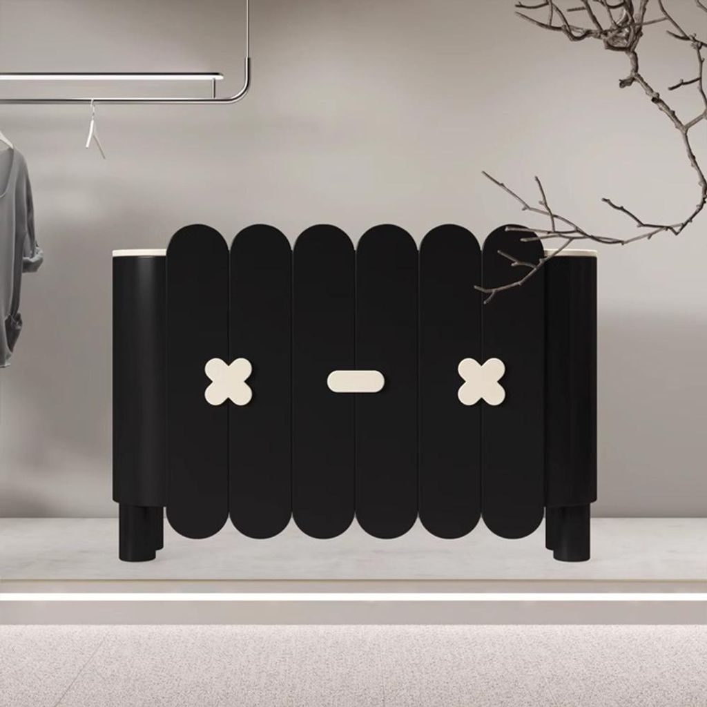 Kassentheke für Bekleidungsgeschäft, Kassentheke für Beautysalon, Empfangstheke, Rezeptionstheke, Gewerbetheke, Schwarze Theke160*60*105cm/FuHao...