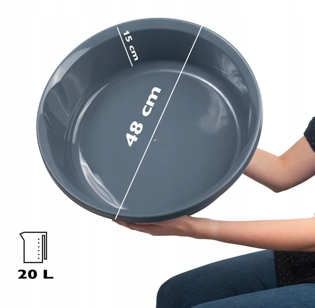 Bac à linge rond 20L en plastique robuste pour sous-vêtements - 6