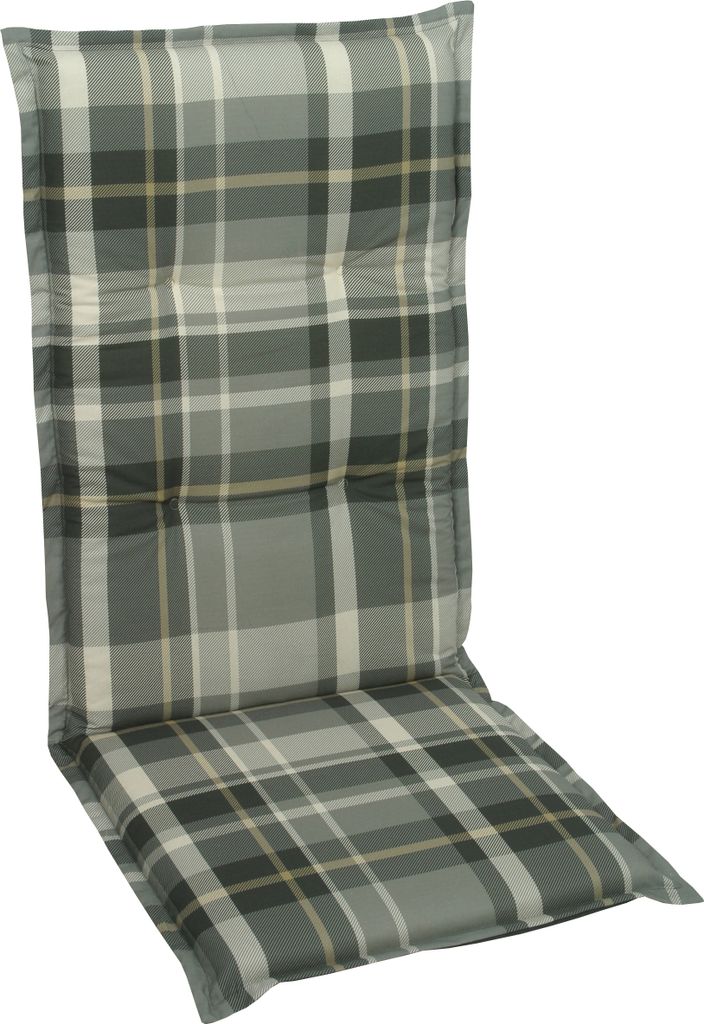 GO-DE Textil, Sesselauflage hoch, Karo grau, 19230-01 Produktbild 