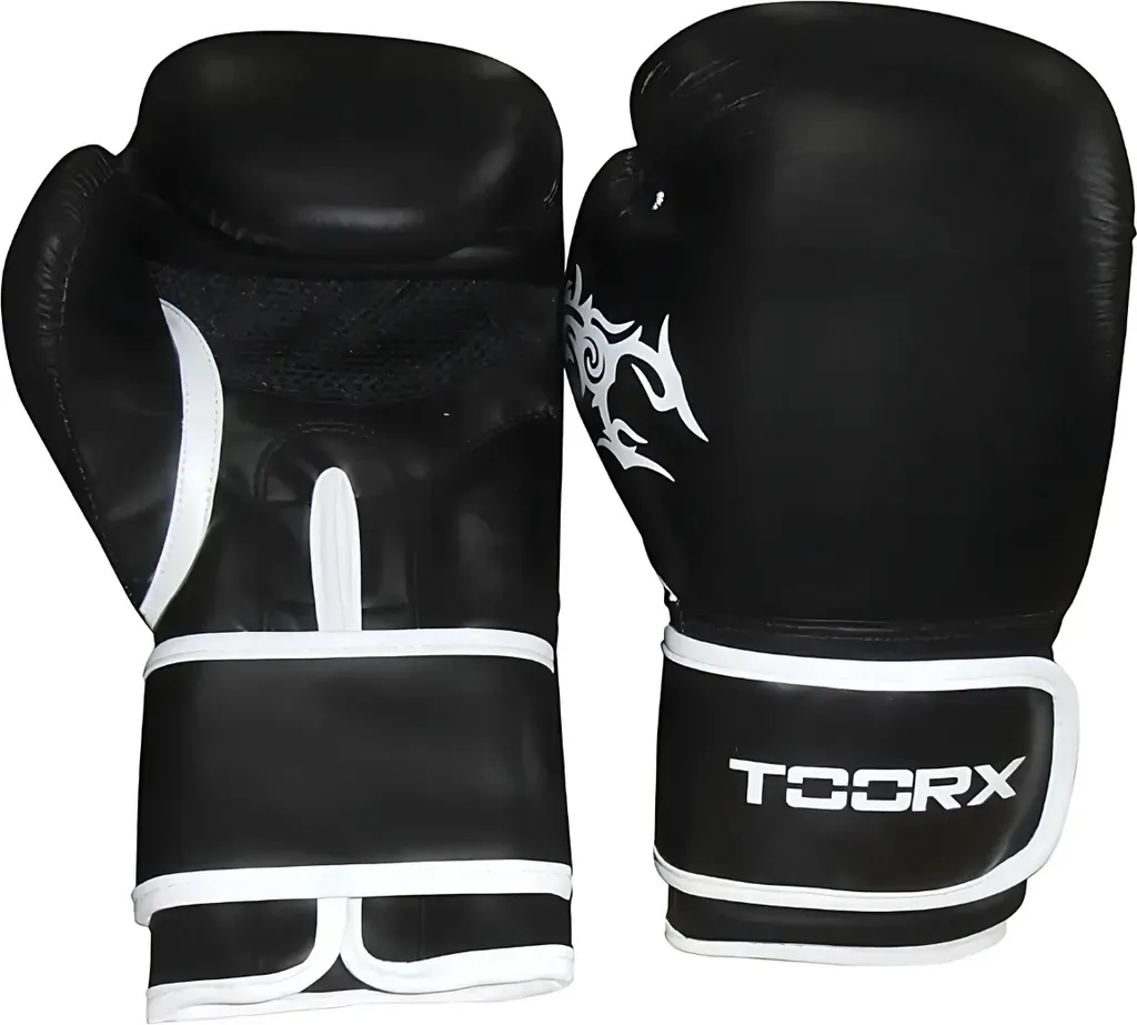 Gants de boxe Panthère Toorx Fitness en cuir véritable 10 oz noir