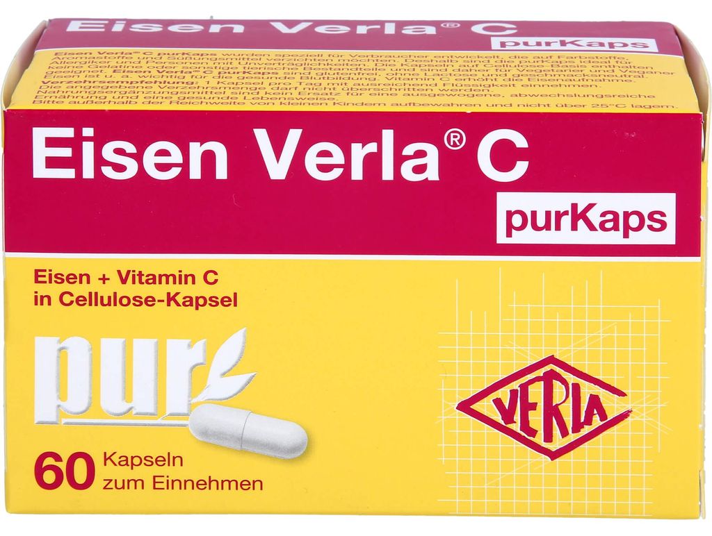 Eisen Verla C purKaps, Cellulose-Kapseln, 60 St. Kapseln