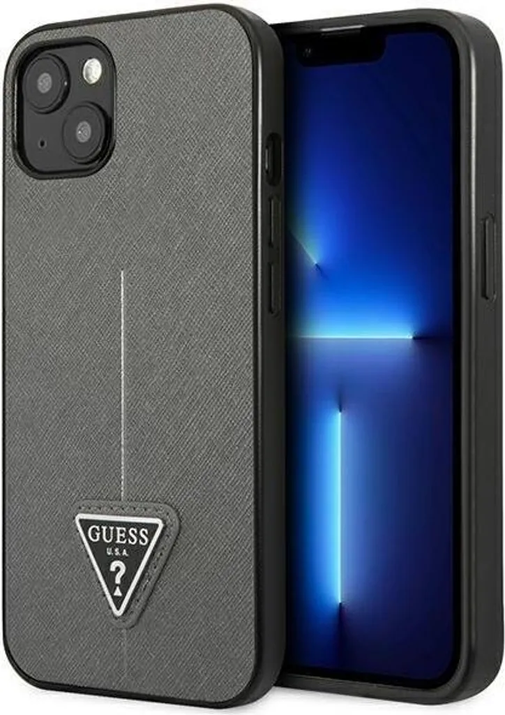 Hard Case Guess iPhone 14/15 Silver Saffiano - Protezione e Design