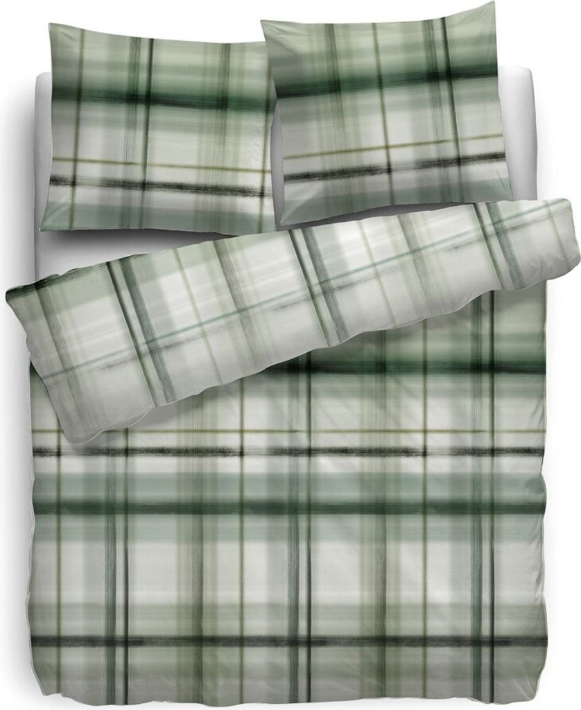 Heckett & Lane Flanell Bettwäsche Lawina HnL Kariert Multi 100% Baumwolle Reißverschluss Bettbezug Kissenbezug Bettgarnitur 135x200 cm