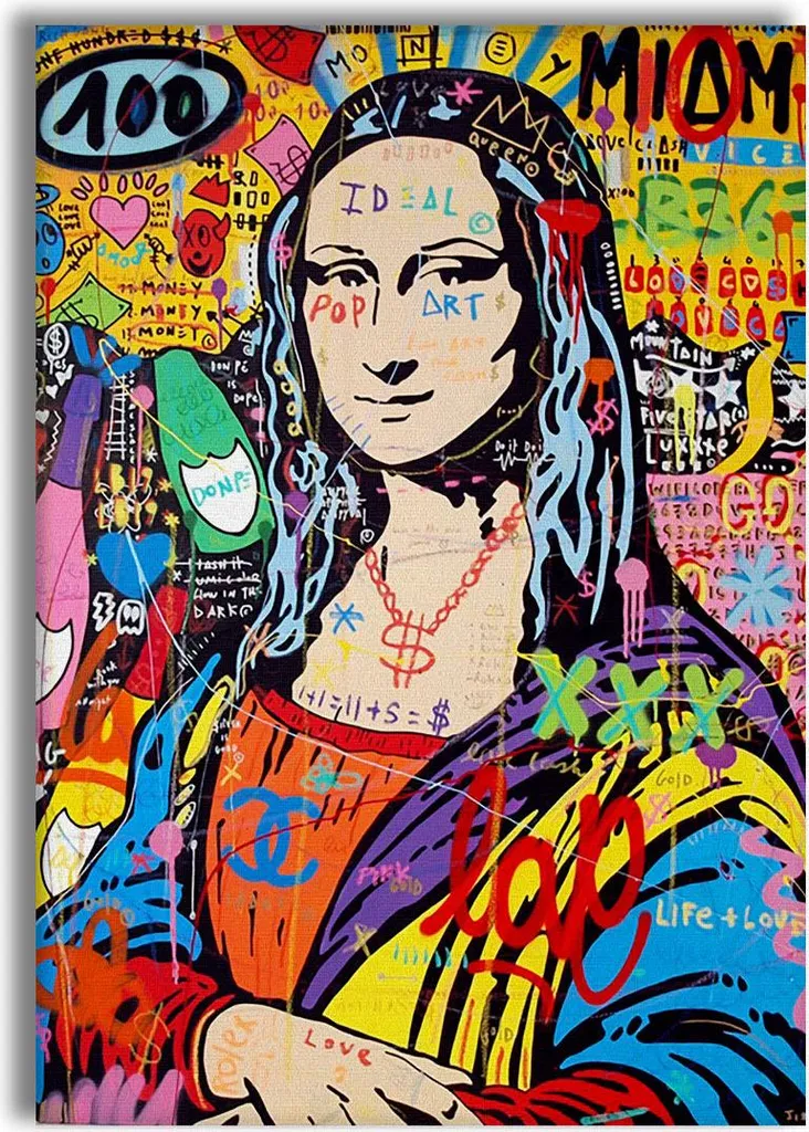 Monna Pop Quadro Canvas 70x100 cm | Stampa su Telaio in Legno Design