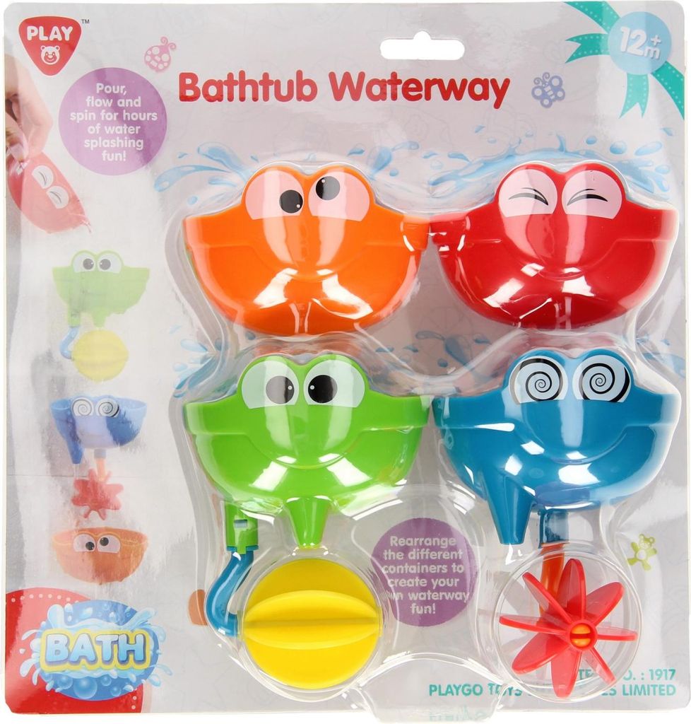Play Badespielzeug Wasserfall 4-teilig bunt Wasserspaß Set