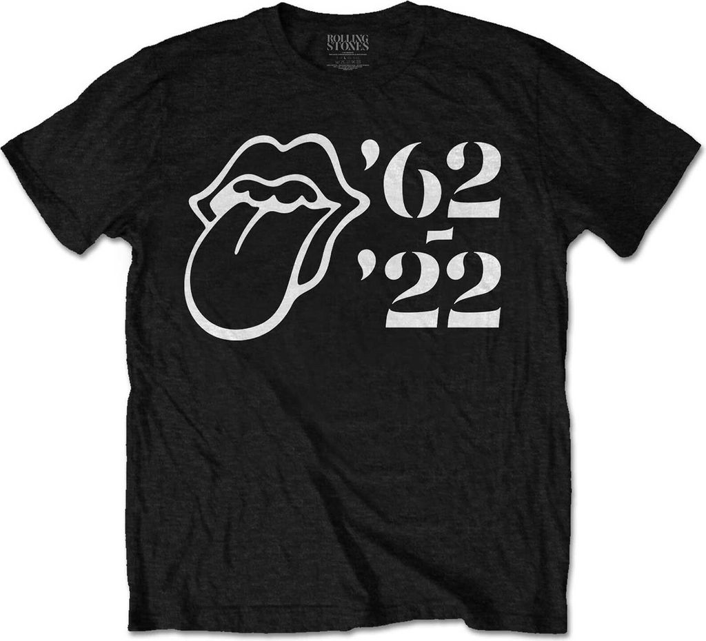 The Rolling Stones - "Sixty ́62 - ́22" T-Shirt für Herren/Damen Uni RO4053 (XXL) (Schwarz)