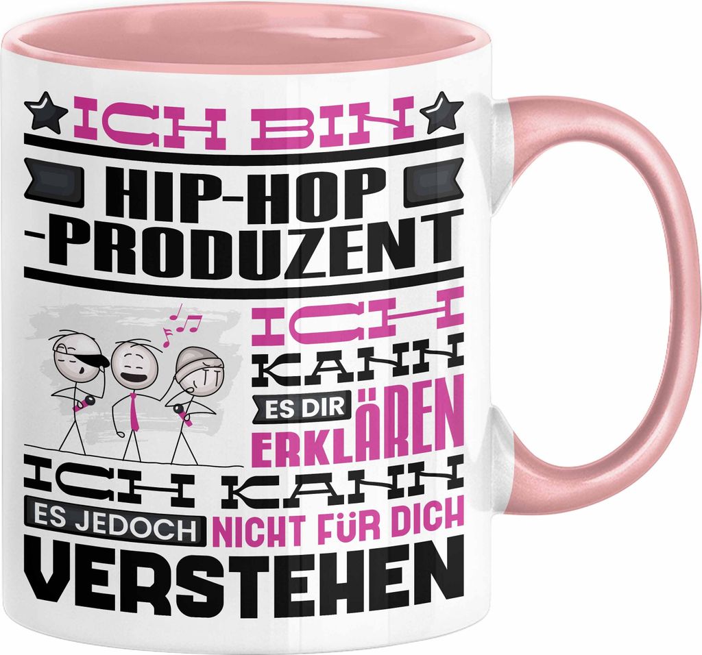 Hip-Hop-Produzent Geschenk Tasse Geschenkidee für Hip-Hop-Produzent Geburtstag Lustig Ich Bin Hip-Hop-Produzent Ich Kann Es Dir Erklären Aber Nic...