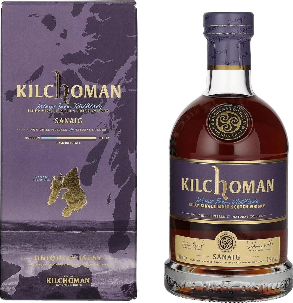 Kilchoman SANAIG Islay Single Malt Scotch Whisky 46% Vol. Image du produit 