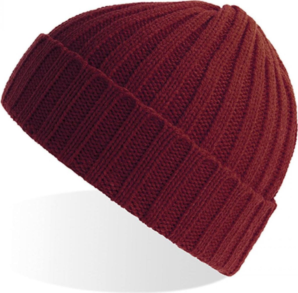 Atlantis SHORE | Shore Beanie, Fischer-Mütze im Vintage-Stil - Farbe: Bordeaux - Größe: One Size
