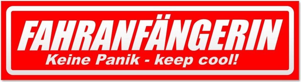 Kiwistar - Autoaufkleber - Rot - 20 x 5,3 cm - Fahranfängerin invertiert - Hinweis Aufkleber Sticker für Auto, Kfz, Fahrrad, PKW, LKW