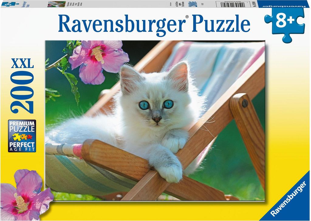 Puzzle - Kot na lehtku 200 dlk Obrázek produktu 