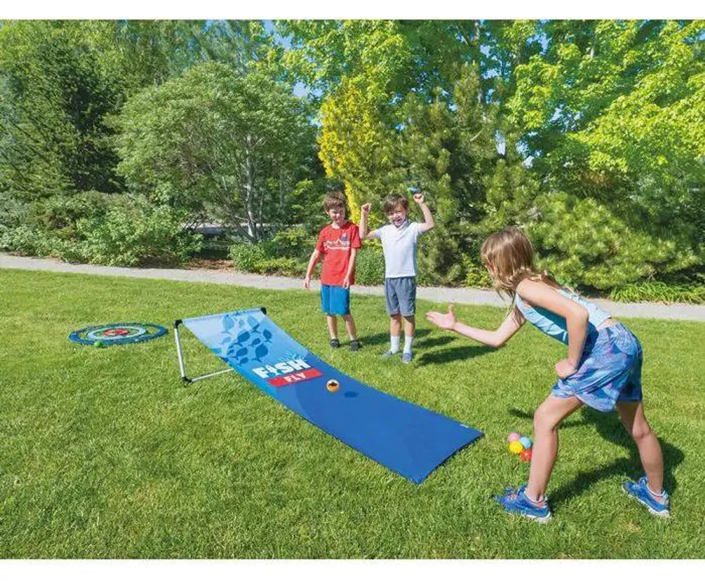 Jeu d'adresse Fish Fly Yard - Set complet avec poissons et accessoires 45cm