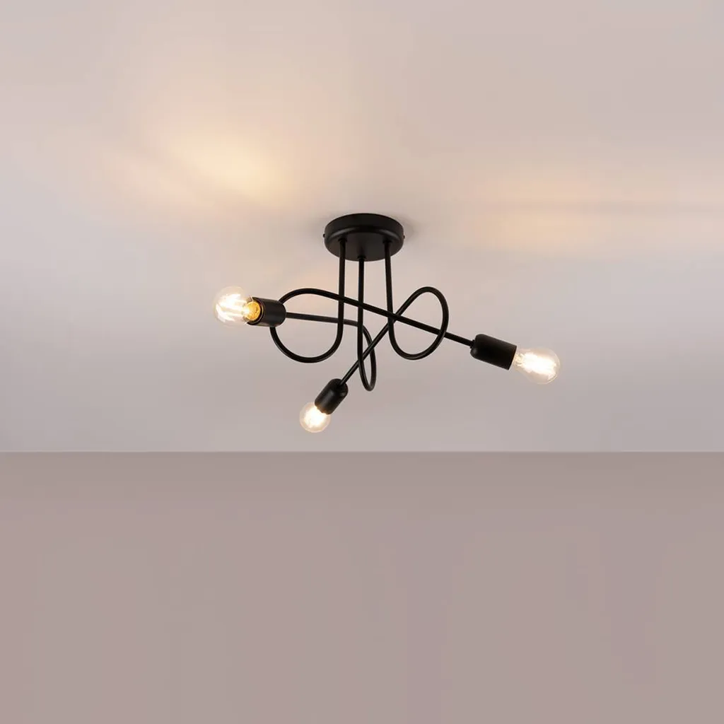 Luminaire de Salon Noir LOOP 3 Idéal pour Éclairage de Table à Manger - 11