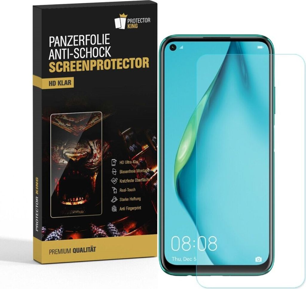 2x Panzerfolie für Huawei P40 Lite ANTI-SHOCK Displayschutz Produktbild 