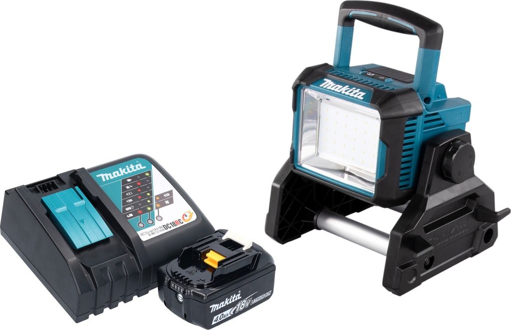Makita DEADML 811 RM1 Akku Baustrahler 14,4 / 18 V 3000 lm LED + 1x Akku 4,0 Ah + Ladegerät
