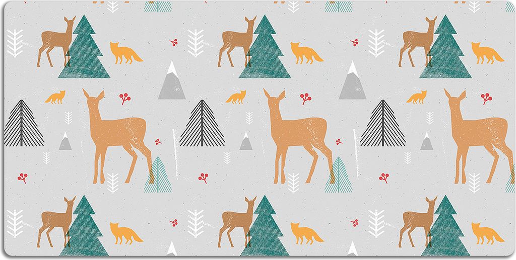 Schreibtischmatte Tischunterlage 120x60 cm Mauspad - Waldtiere