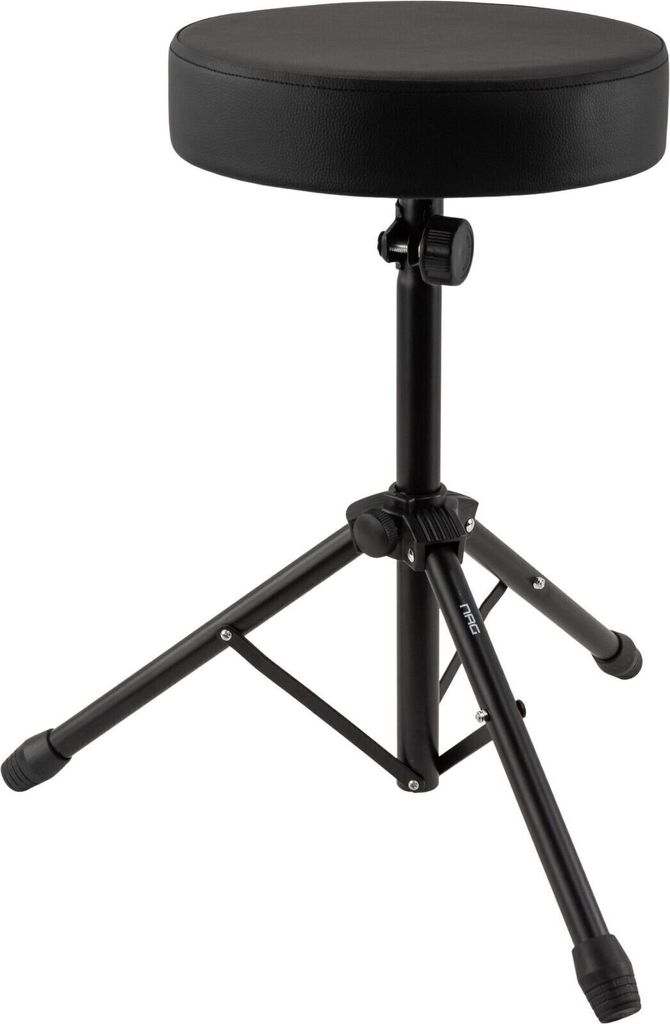 Schlagzeughocker NDT-BC Schwarz 50 cm hoch 60 cm Durchmesser Leder