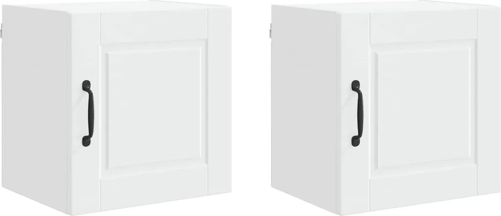 vidaXL Set 2 Armadi da Cucina Bianchi 40x31x40 cm - Pensili Salvaspazio