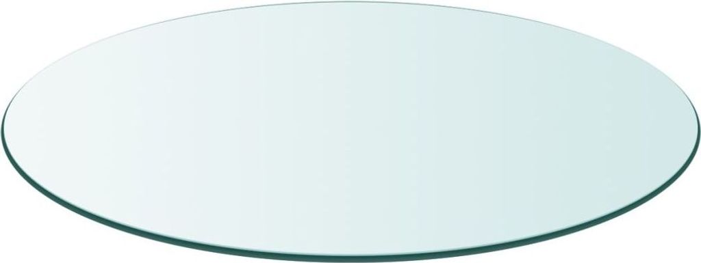 A round glass tabletop.