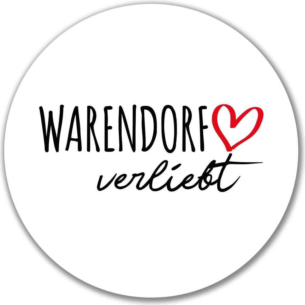 Huuraa Aufklendorf verliebt 10cm rund Sticker Geschenkidee