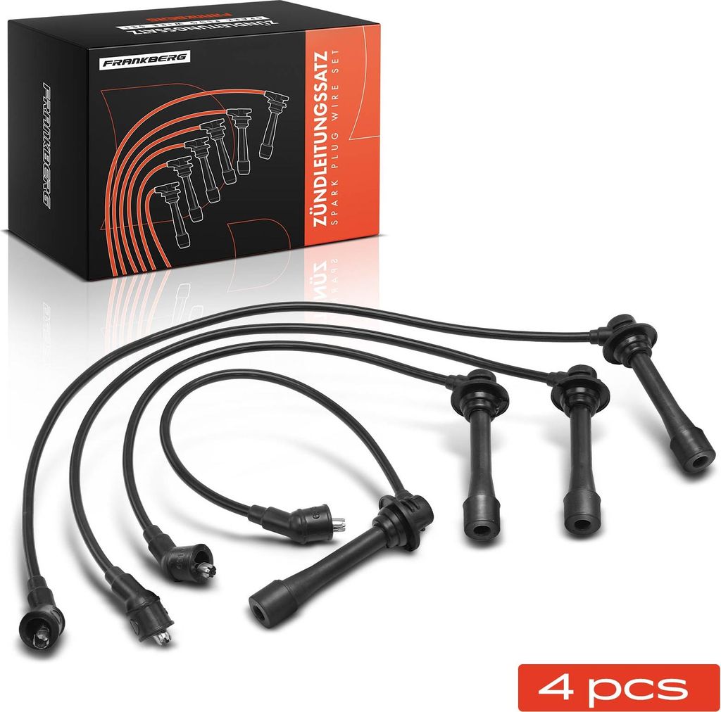 Frankberg 4x Zündleitungssatz Zündkabel für Mazda 323 BA 1.5L 1994-1998