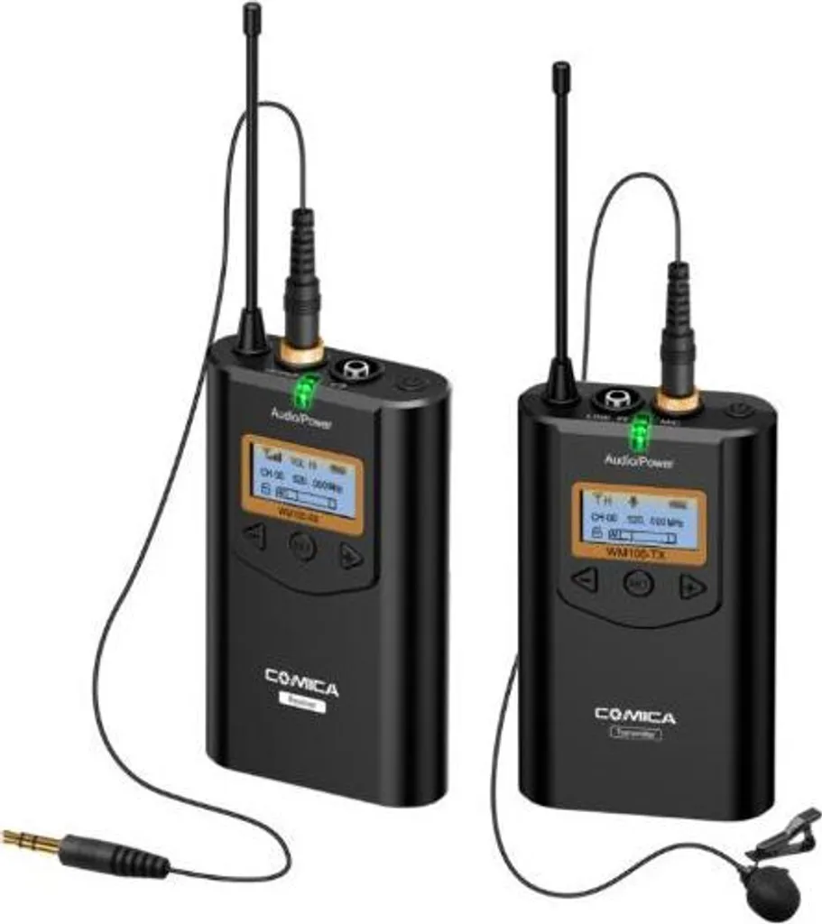 Microphone Comica CVM-WM100 UHF avec 48 Canaux et Portée de 100m Pro
