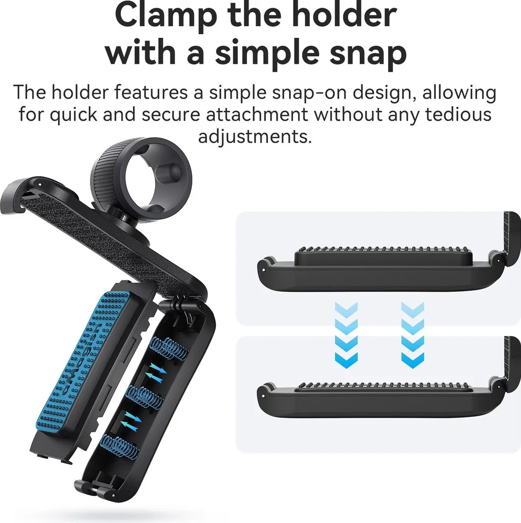 Support Selfie Stick en ABS et Silicone Antidérapant pour Insta360 Noir - 11