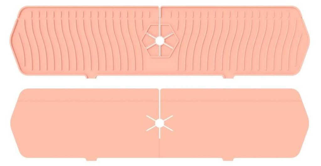 Spritzschutz für die Spüle, große Silikon-Auffangmatte für Wasserhähne, Tropfschutzmatte hinter dem Wasserhahn für die Küchen- und Badezimme...