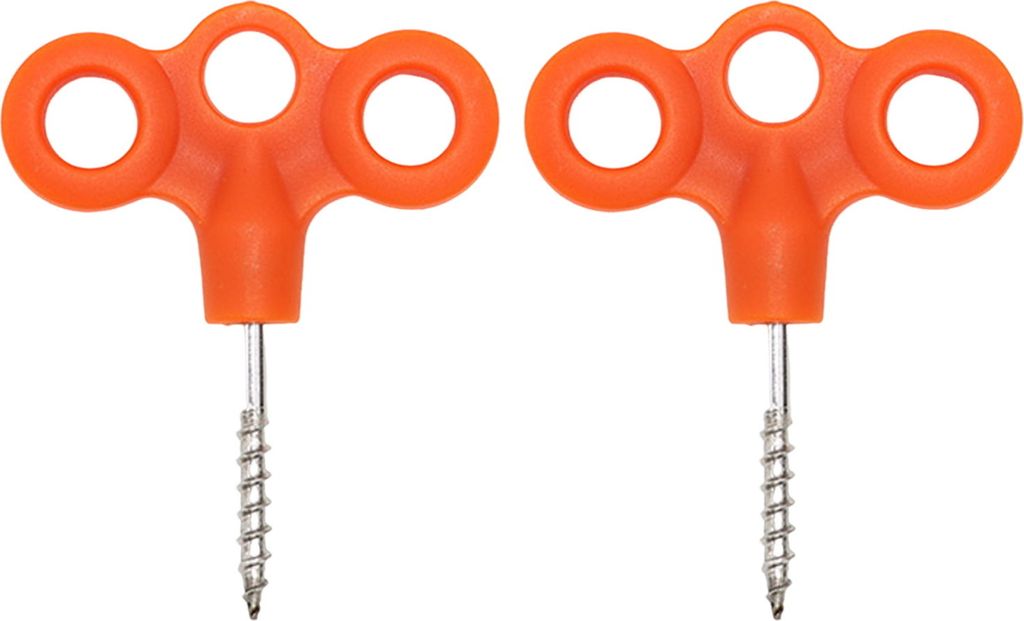 2 Stück Erdanker mit Drei-Augen-Gewinde, robuster Edelstahl, für Camping, Wandern, Trampolin, Zelte, winddichte Seilbefestigung, Schnalle, Erdnä...