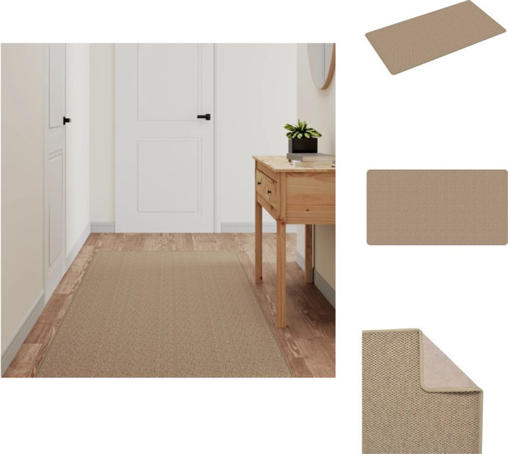 vidaXL Teppichläufer Sisal-Optik Sandfarben 80x150 cm - Teppiche