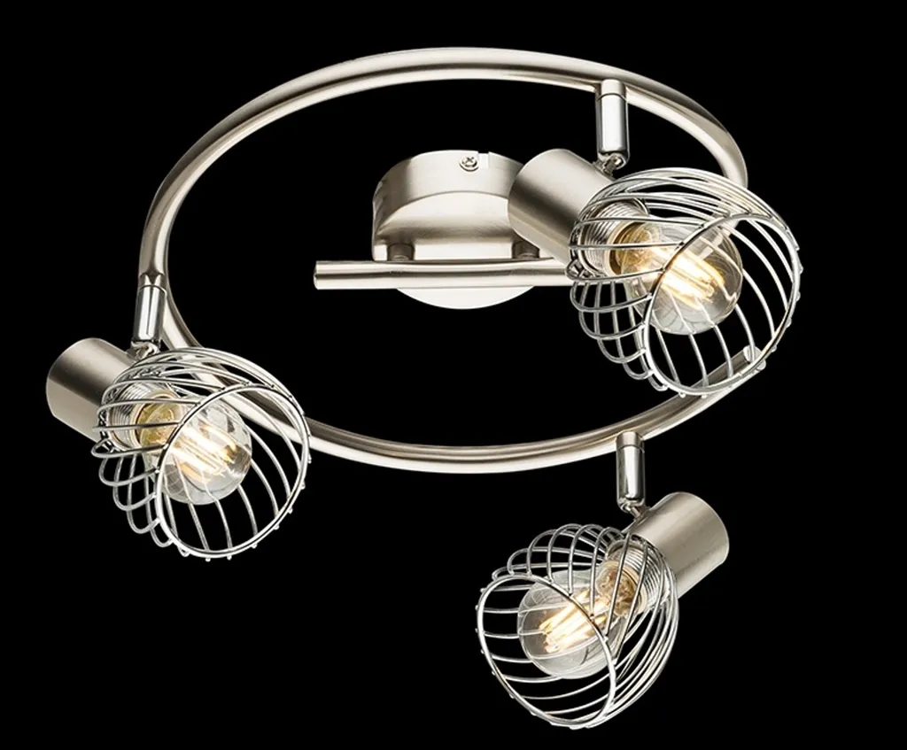 Plafoniera 3 Faretti Soffitto 28cm E14 | Spot Orientabile Facile da Pulire - 2