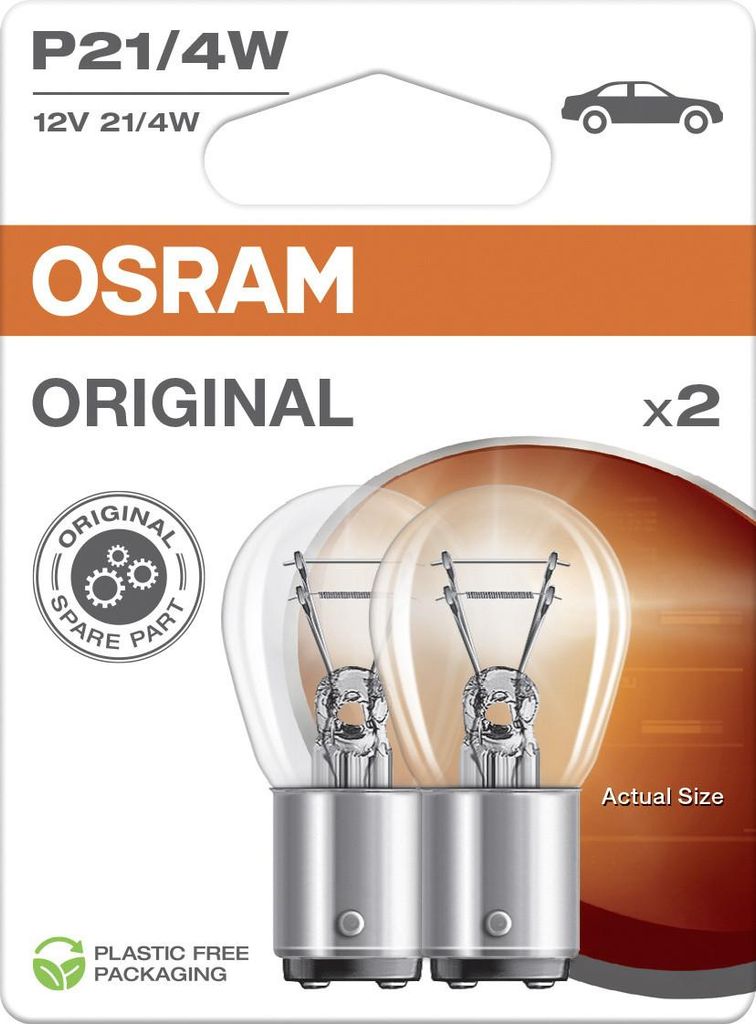 OSRAM ORIGINAL P21/4W BAZ15d 12 V/21-4 W (2er Blister)