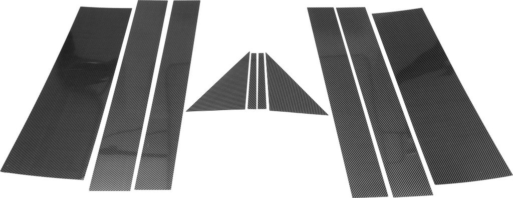 Türpfostenfensterleiste für dodg Grand Caravan 2008-2016 Carbonfaser-Muster Schwarz Vorne Hinten Links Rechts Anti-Kratz-Aufkleber Pfosten Tür A...