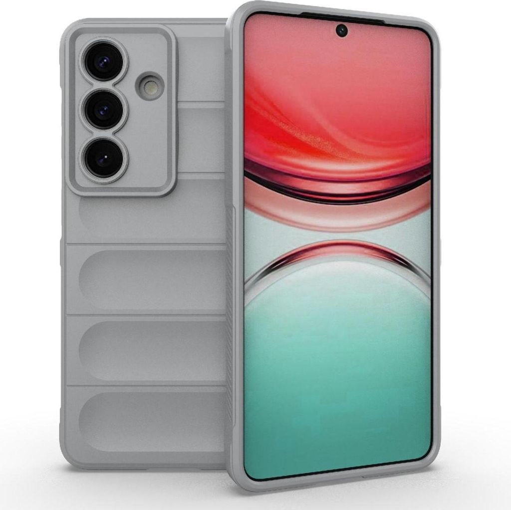 Mobigear Bumpy Samsung Galaxy S26 Hülle Flexibles TPU Backcover - Grau