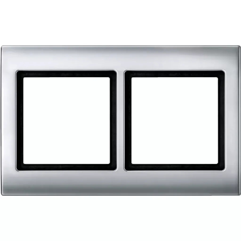 Cadre double AQUADESIGN Merten 400260 étanche et robuste aspect Aluminium
