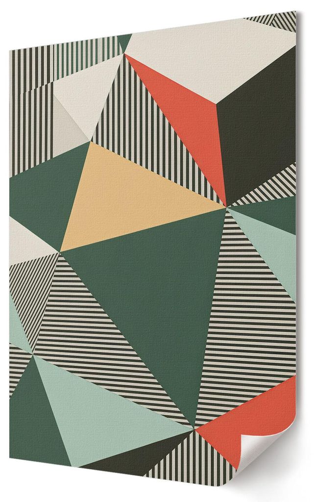 Geometrische Muster- Kunstdruck A2 (42x59 cm) - Geometrisch, Modern- Wandbild für Wohnzimmer Schlafzimmer & Flur, Modernes Poster Wanddeko, Ungerahmt