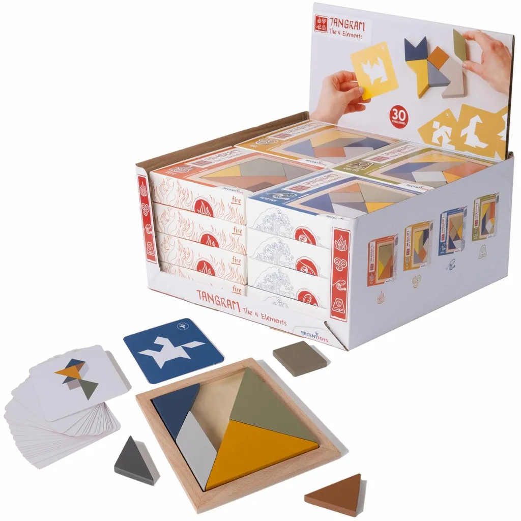 Casse-tête Tangram 4 Éléments pour concentration et détente en famille