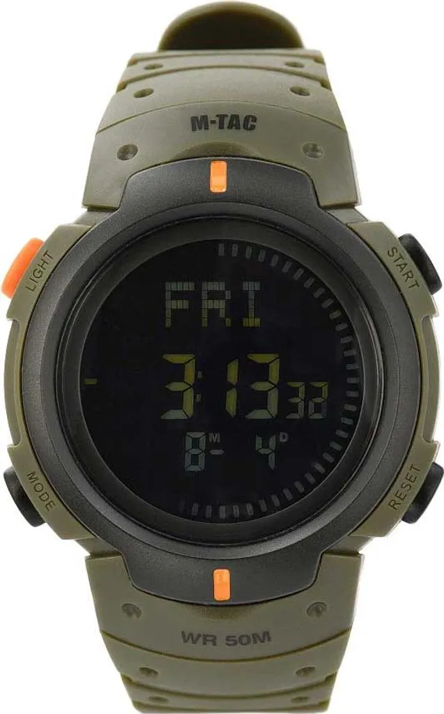 Montre tactique M-Tac boussole bracelet nylon olive ultra robuste