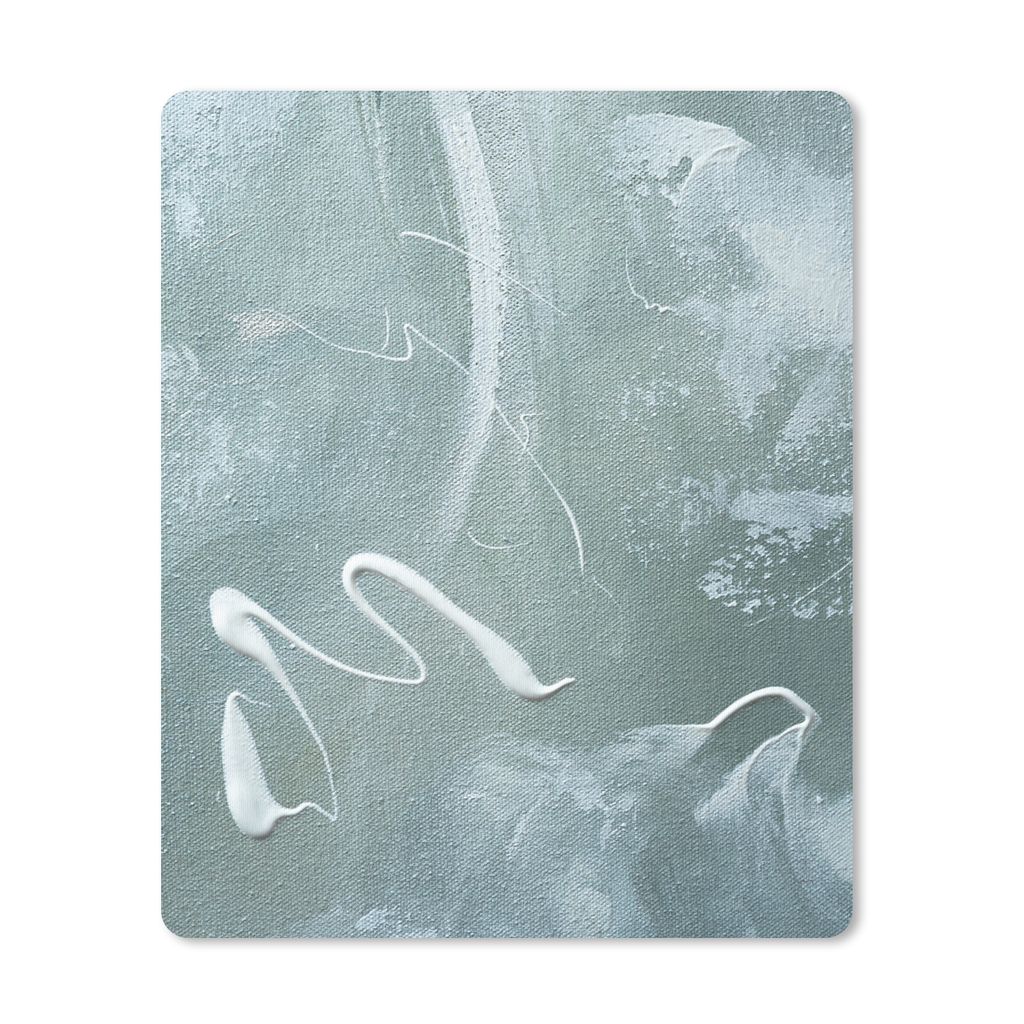 MuchoWow Mauspad Mousepad Grün - Weiß - Farbe - Malerei 19x23 cm - Mousepads - Maus Mat - Pad - Mausunterlage - Mauspads - Spielen
