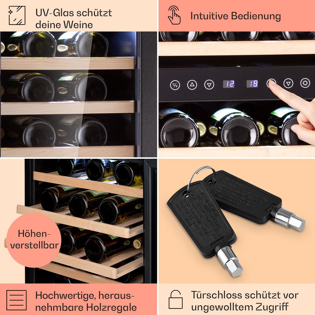 Klarstein Weinkühlschrank Freistehend, Kleiner Produktbild 5