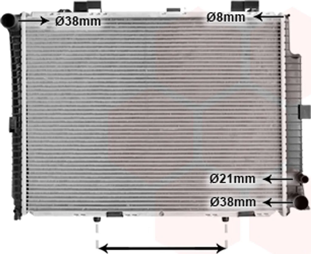 Radiateur 3.0D 30002208 contre la Surchauffe Moteur 640*492*42 mm