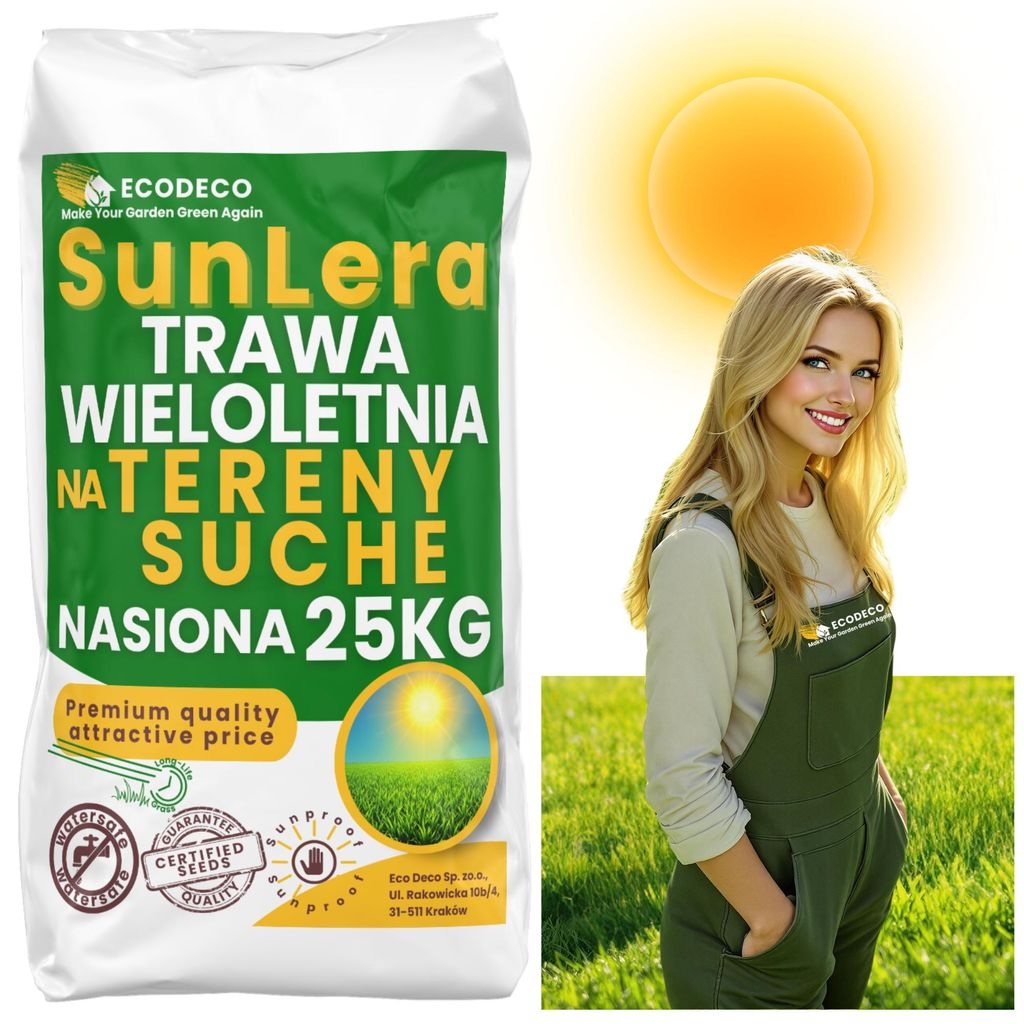 Nasiona mieszanki traw odpornej na suszę o szybkim Zdjęcie produktu 