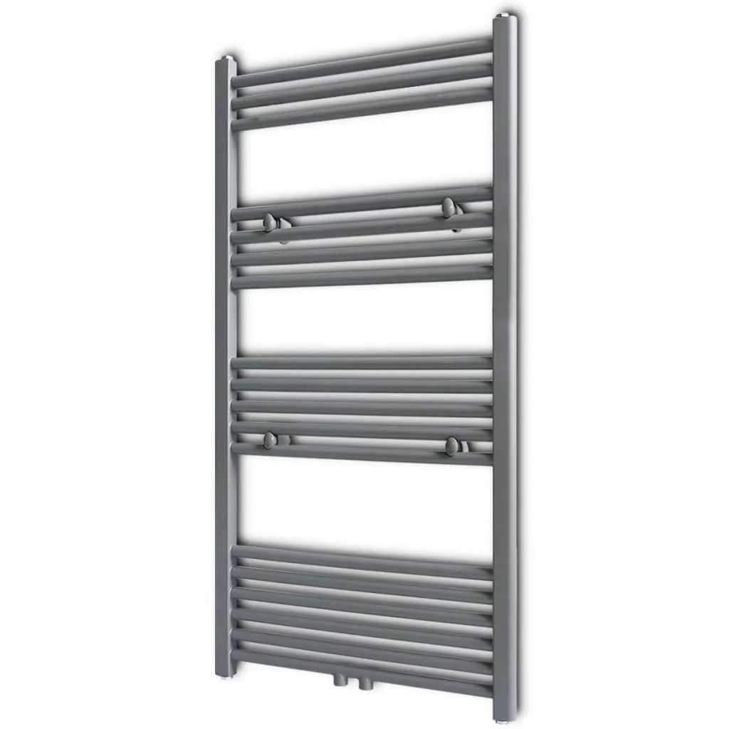 Sèche-serviettes hydraulique droit 600x1160 mm en acier gris Modèle V2
