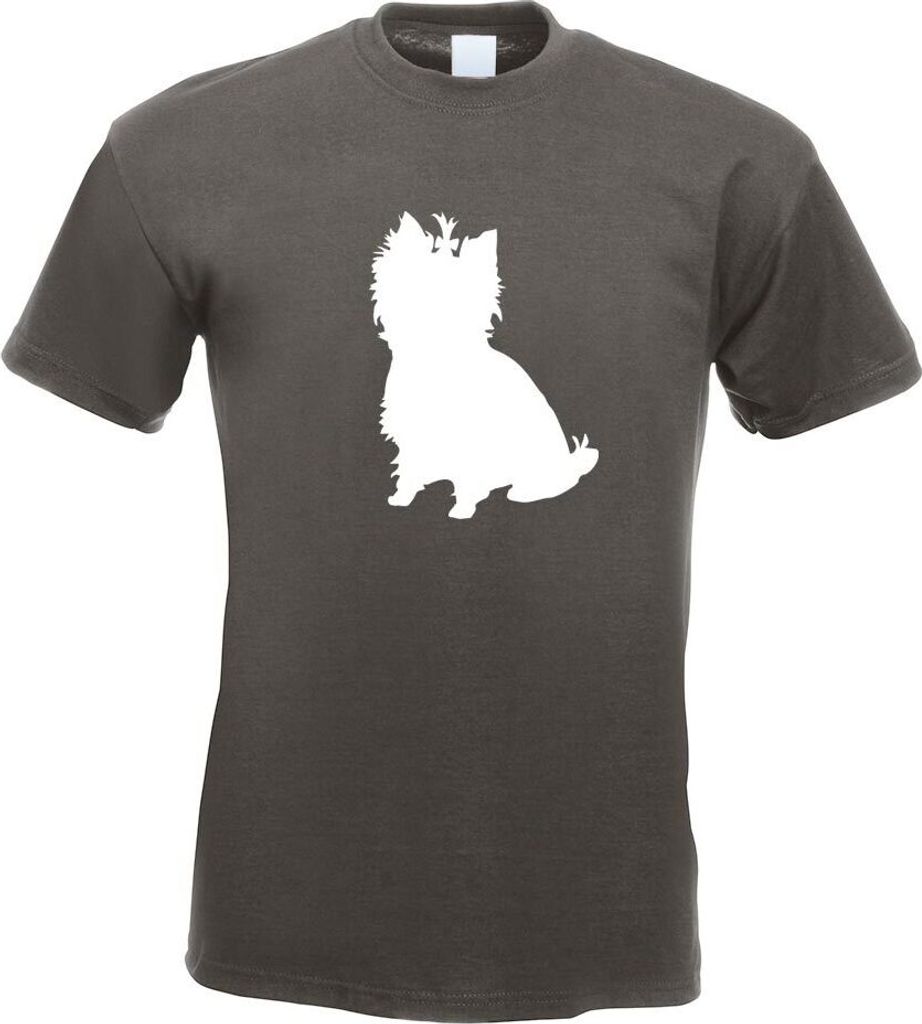 Kiwistar - T-Shirt - Graphit - Yorkshire Terrier Hunderasse Herren Funshirt Bedruckt Design Sprüche Spruch Motive - mit Motiv Bedruckt - Funshirt ...