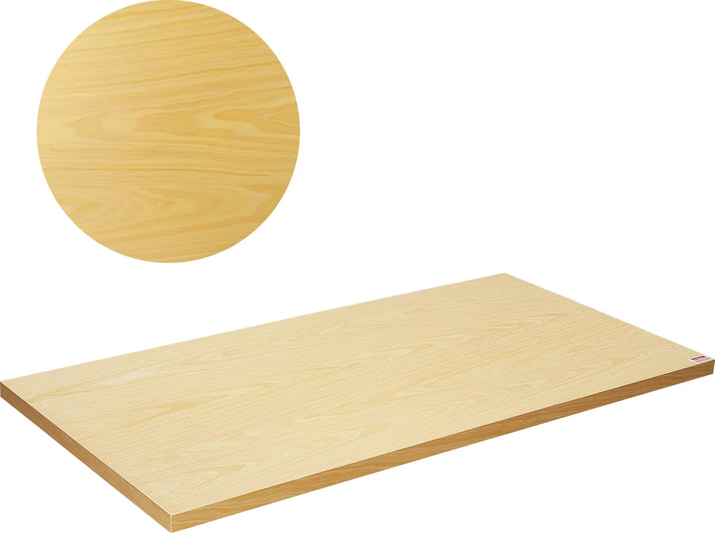 Plateau de Bureau Monobloc 150 kg de Charge - Érable Massif 29,5x23,6"