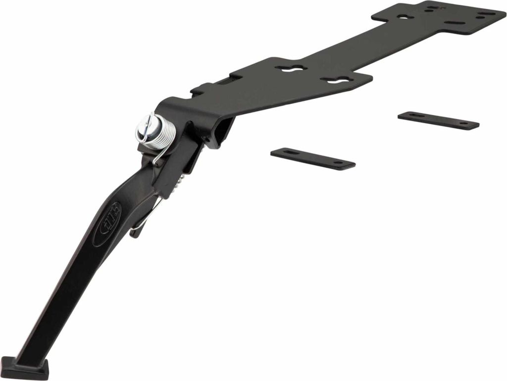 SIP 76° Seitenständer aus schwarzem Aluminium automatisch faltend 180 mm