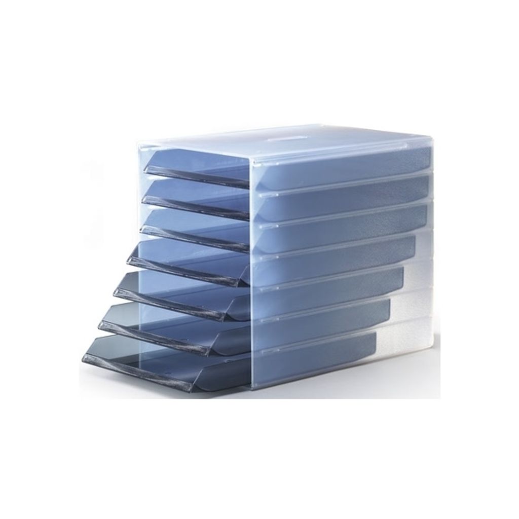 DURABLE Schubladenbox IDEALBOX dunkelgrau 1712000050, DIN C4 mit 7 Schubladen